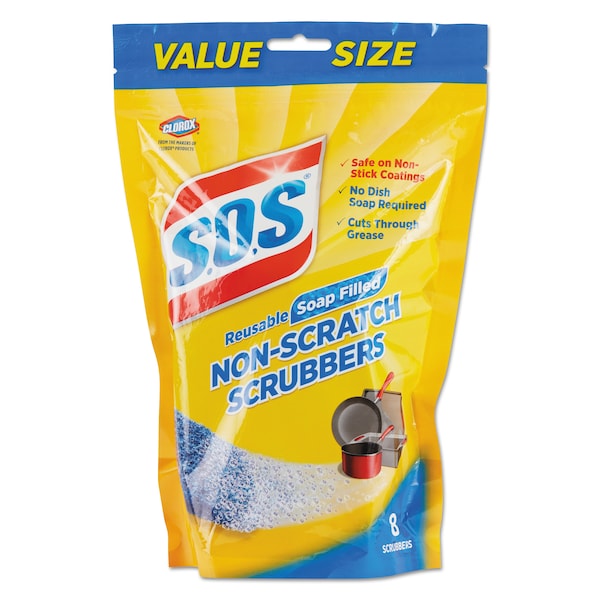 S.O.S. Non-Scratch Soap Scrubbers, Blue, PK48 10005